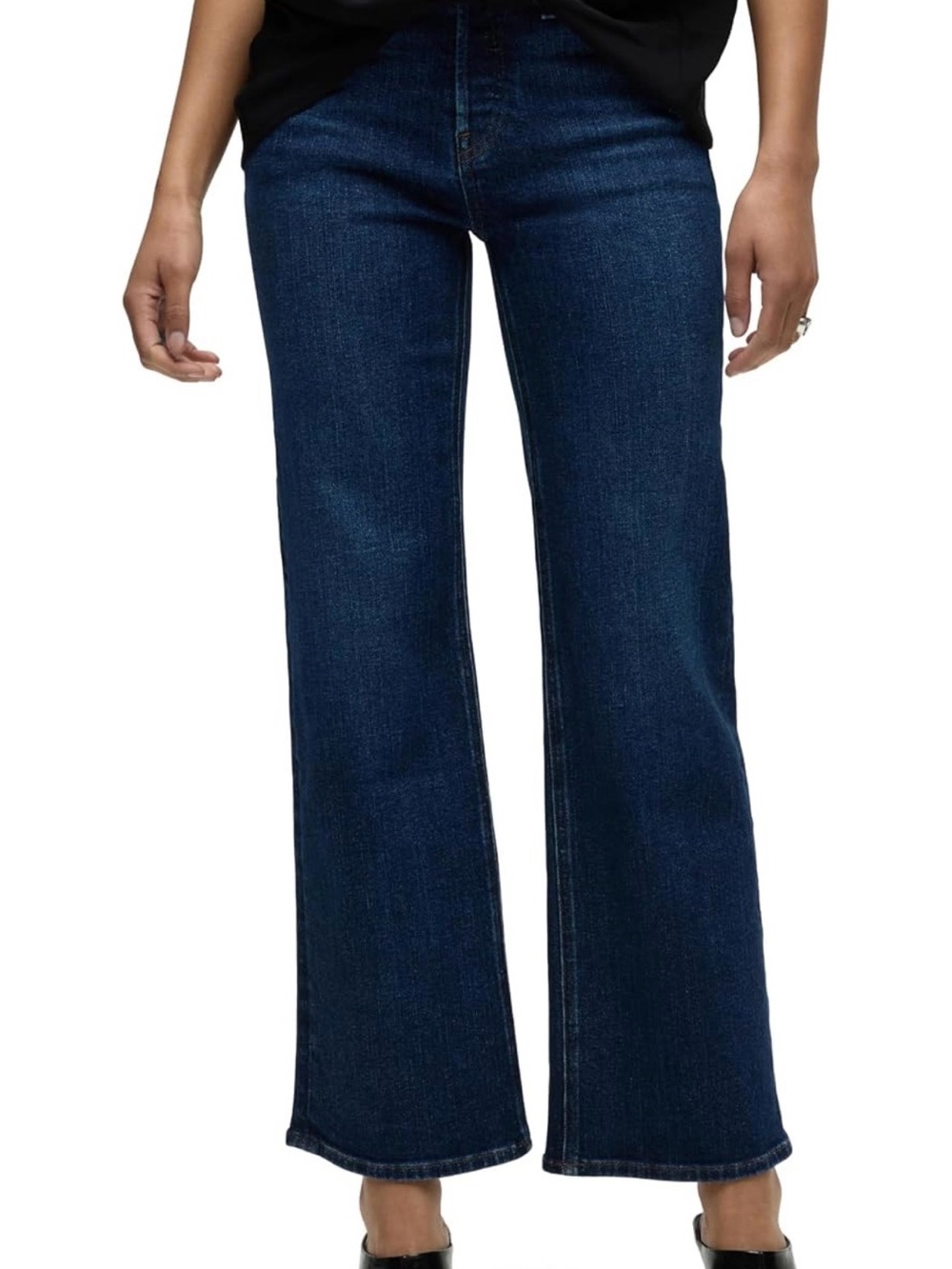 Hudson Jeans Deep Indigo Wide-Leg Flare Jeans